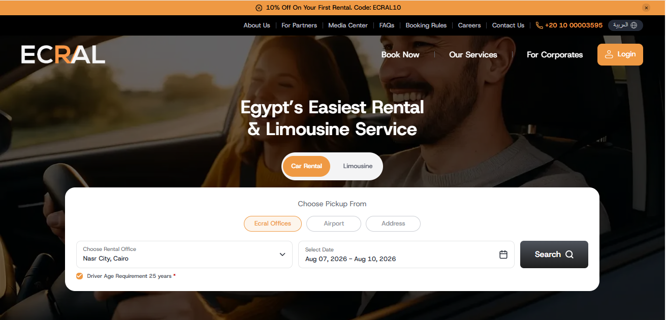 Ecral — Car Rental & Limousine Platform